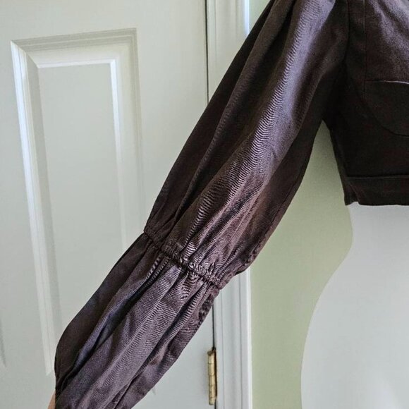 NWT House of Harlow 1960 x Revolve Dark Brown Rogue Top Size Small - Picture 9 of 14